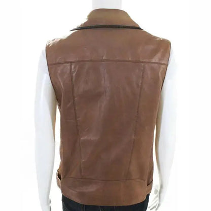 Women’s Belted Leather Motorcycle Vest