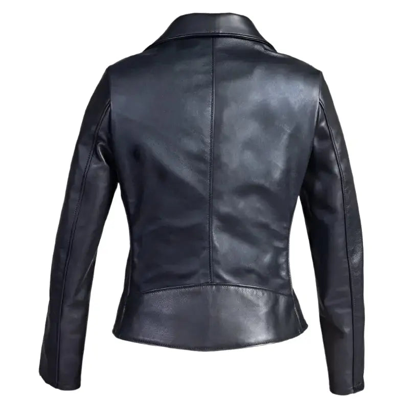 Women’s Black Leather Moto Jacket