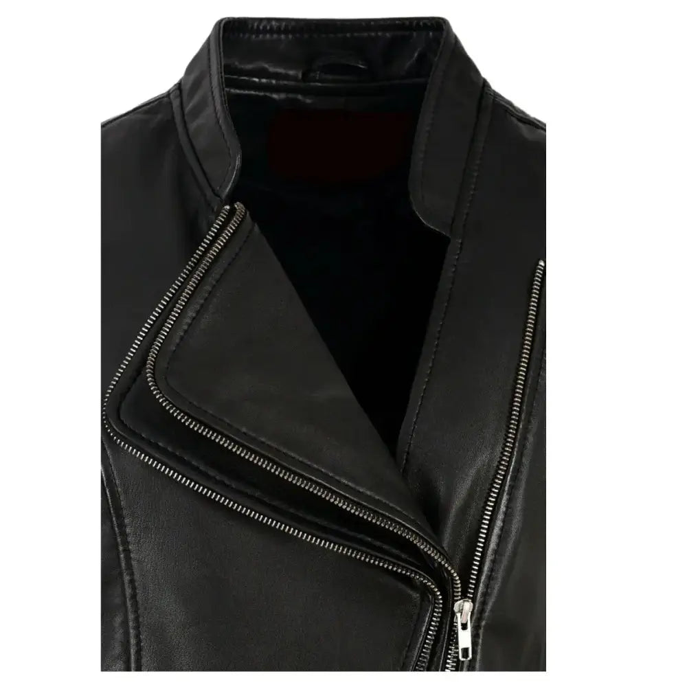 Women’s Double-Breasted Punk Motorcycle Leather Waistcoat Vest