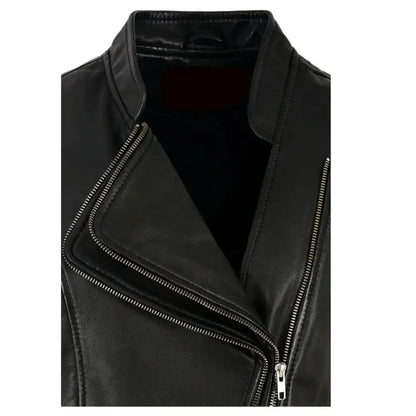 Women’s Double-Breasted Punk Motorcycle Leather Waistcoat Vest