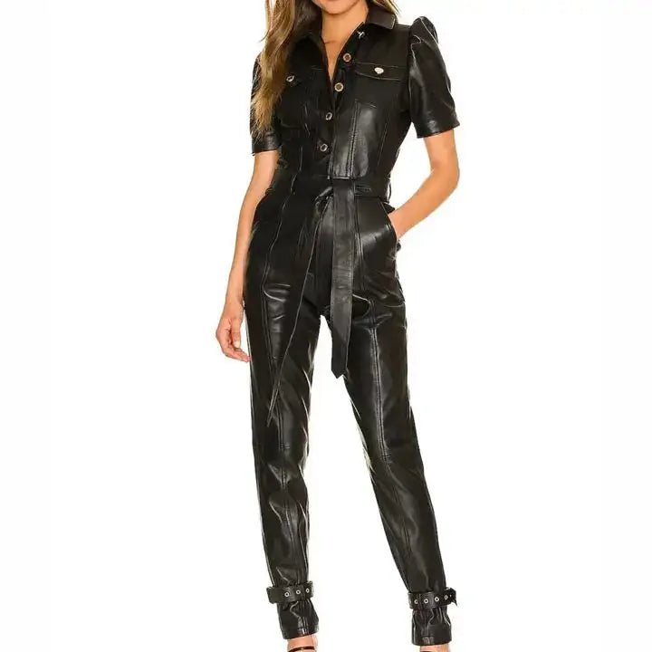 Women’s Leather Jumpsuit