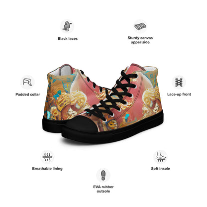 Huángdì - Womens High-Top Canvas Shoes