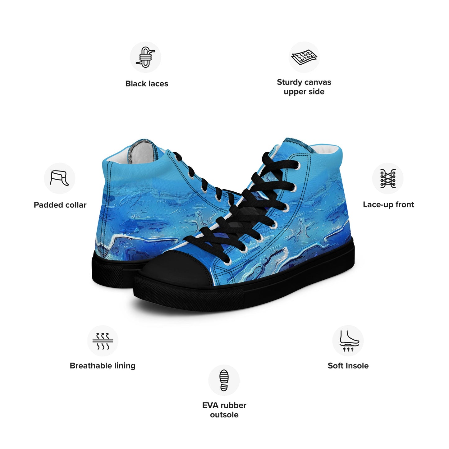 A Drop In The Ocean - Womens High-Top Canvas Shoes