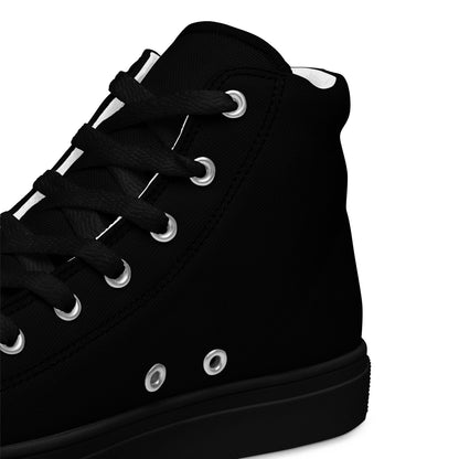 iSAW Womens Black High-Top Canvas Shoes