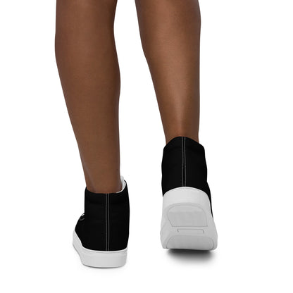 iSAW Womens Black High-Top Canvas Shoes