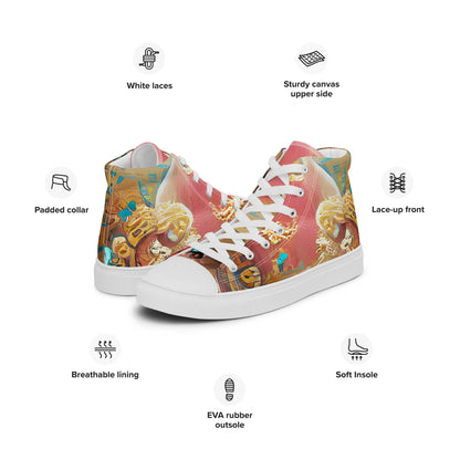 Huángdì - Womens High-Top Canvas Shoes