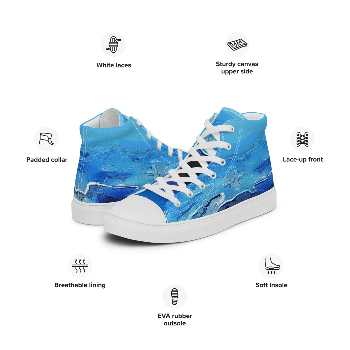 A Drop In The Ocean - Womens High-Top Canvas Shoes