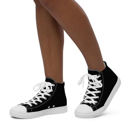 iSAW Womens Black High-Top Canvas Shoes