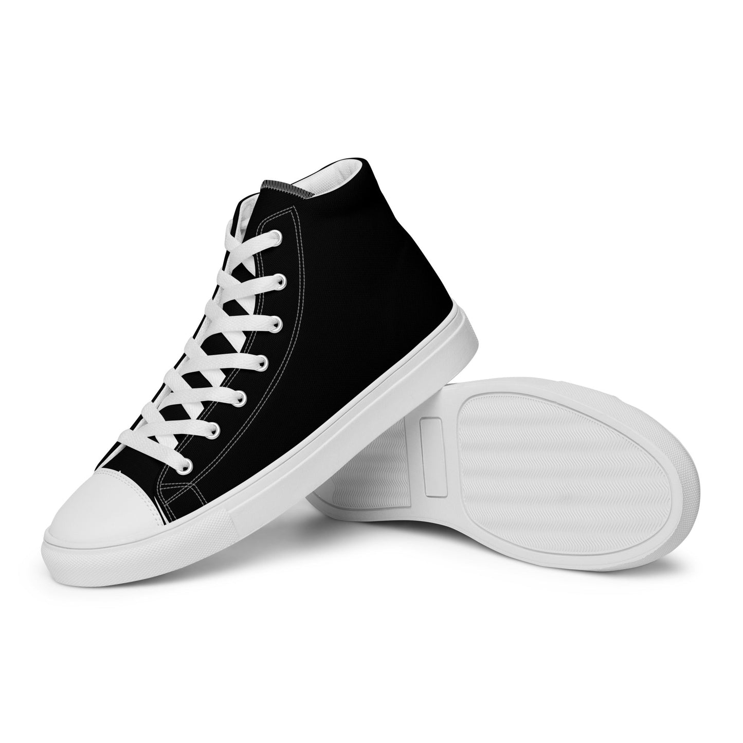 iSAW Womens Black High-Top Canvas Shoes