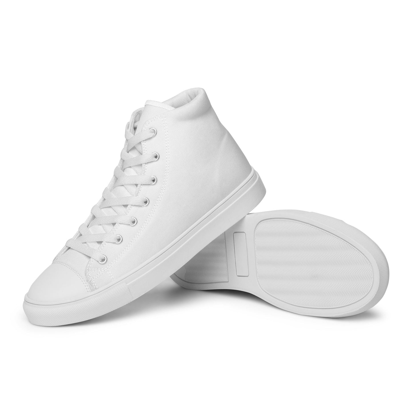 iSAW Womens White High-Top Canvas Shoes