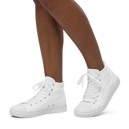 iSAW Womens White High-Top Canvas Shoes
