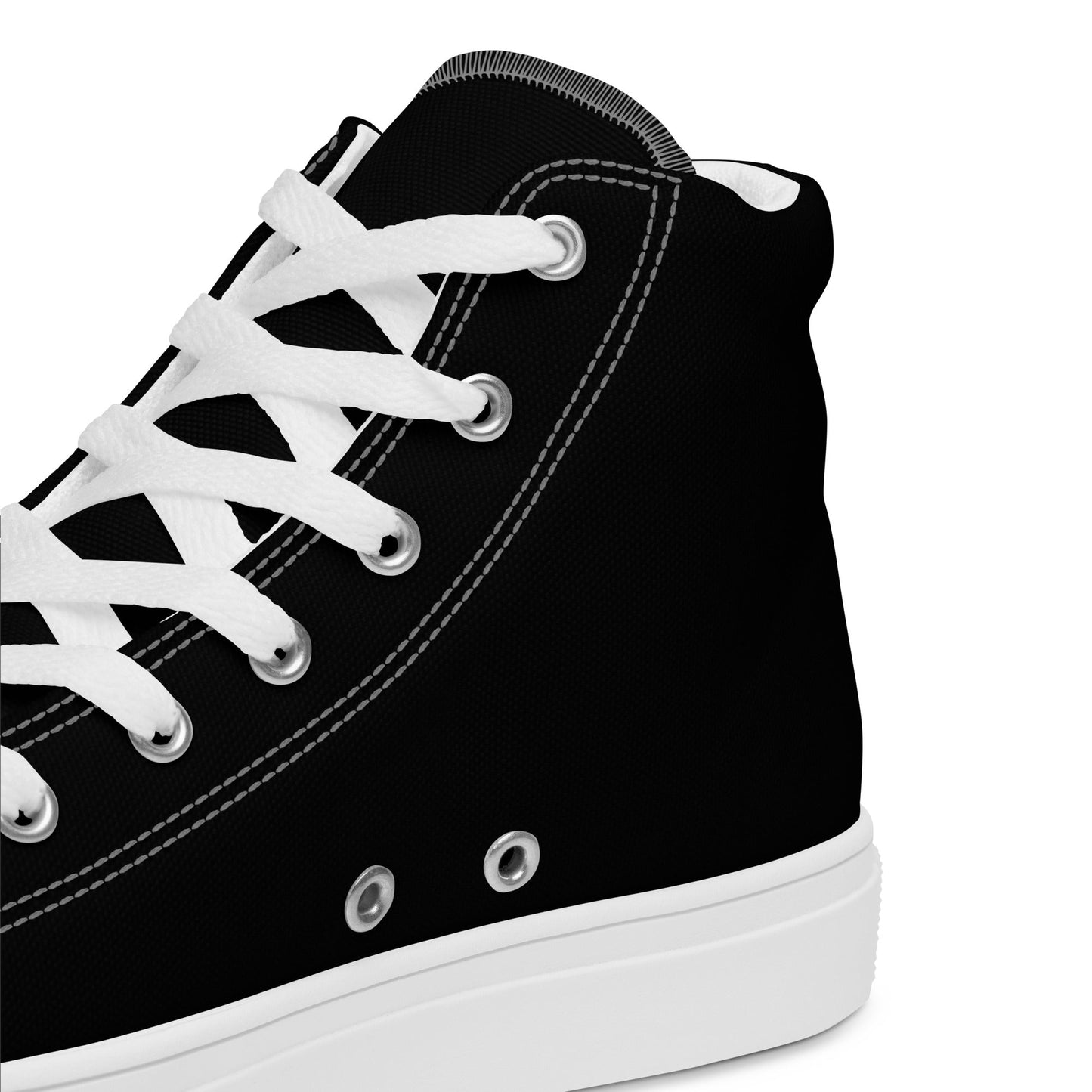 iSAW Womens Black High-Top Canvas Shoes