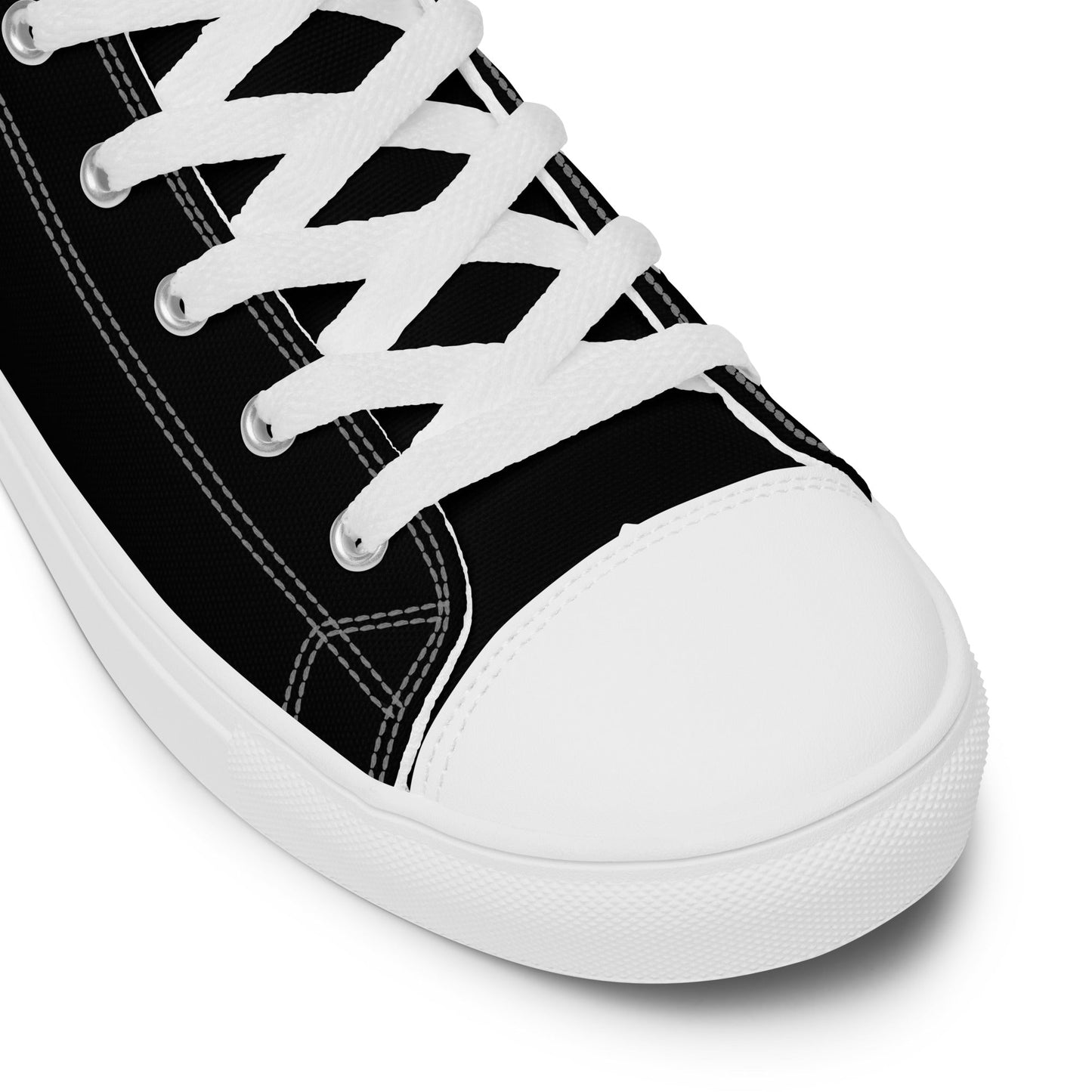iSAW Womens Black High-Top Canvas Shoes
