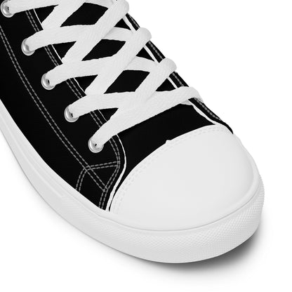 iSAW Womens Black High-Top Canvas Shoes