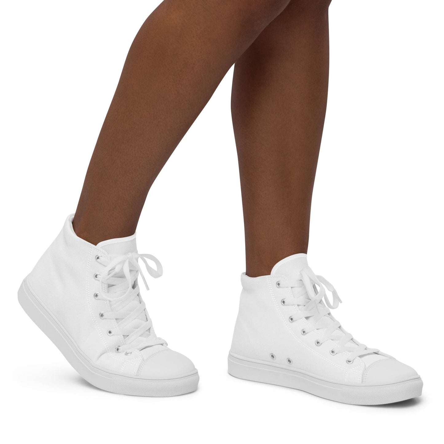 iSAW Womens White High-Top Canvas Shoes