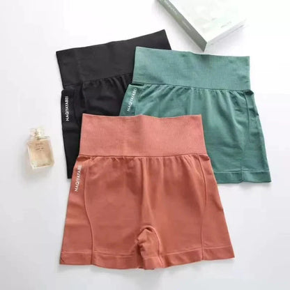 Women’s High Waist Seamless Fitness Shorts – One Size