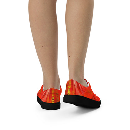 Qízhì - Womens Lace-Up Canvas Shoes