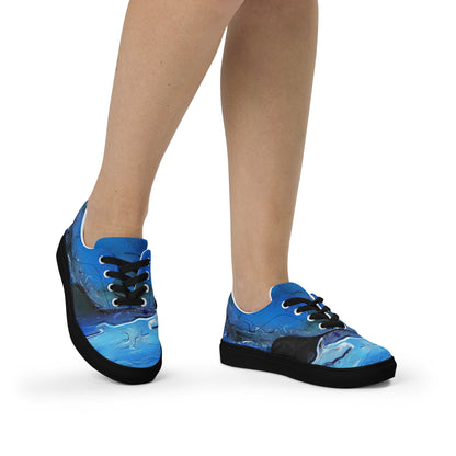A Drop In The Ocean - Womens Lace-Up Canvas Shoes