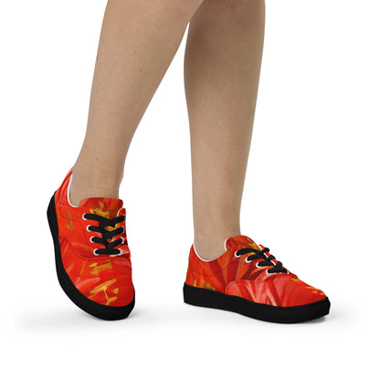 Qízhì - Womens Lace-Up Canvas Shoes