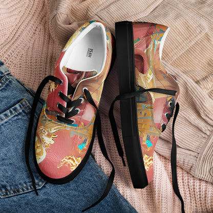Huángdì - Womens Lace-Up Canvas Shoes