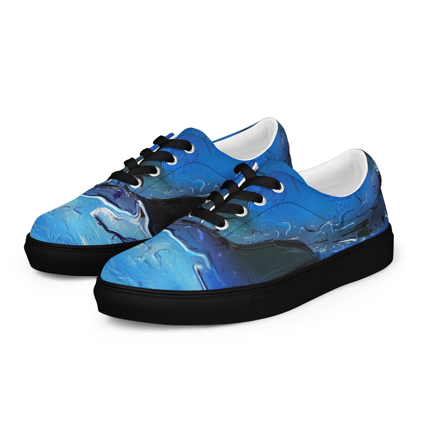 A Drop In The Ocean - Womens Lace-Up Canvas Shoes