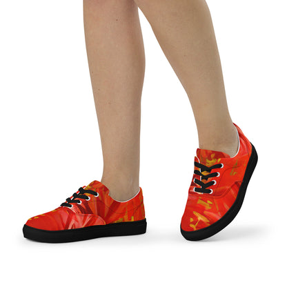 Qízhì - Womens Lace-Up Canvas Shoes