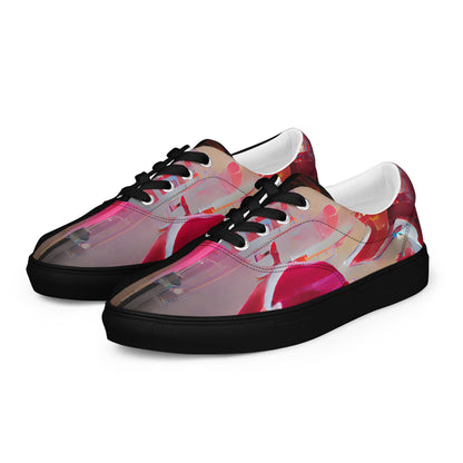 Half Black Half Báijiǔ - Womens Lace-Up Canvas Shoes