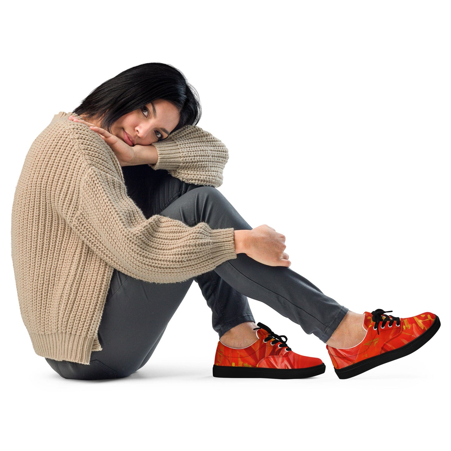 Qízhì - Womens Lace-Up Canvas Shoes