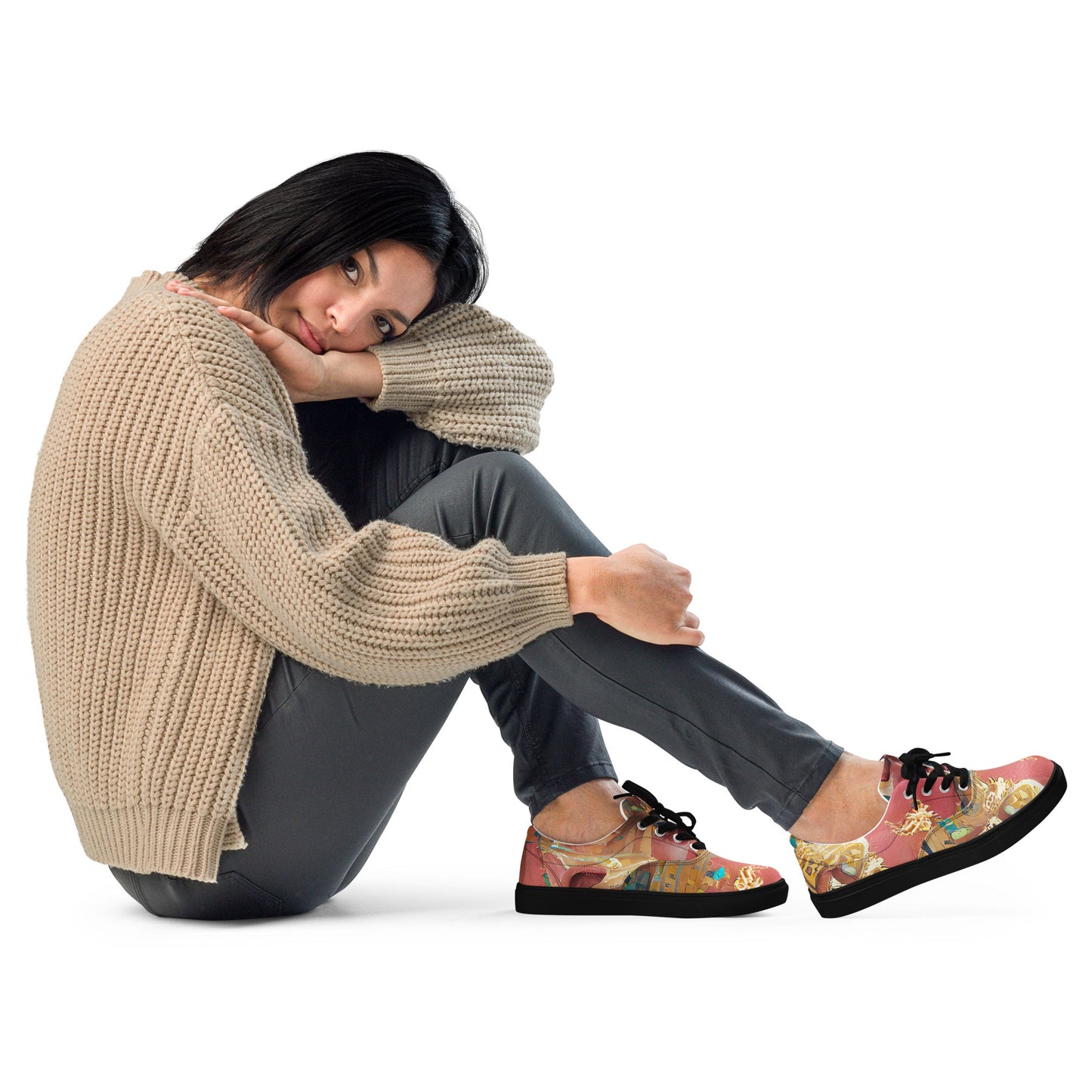 Huángdì - Womens Lace-Up Canvas Shoes