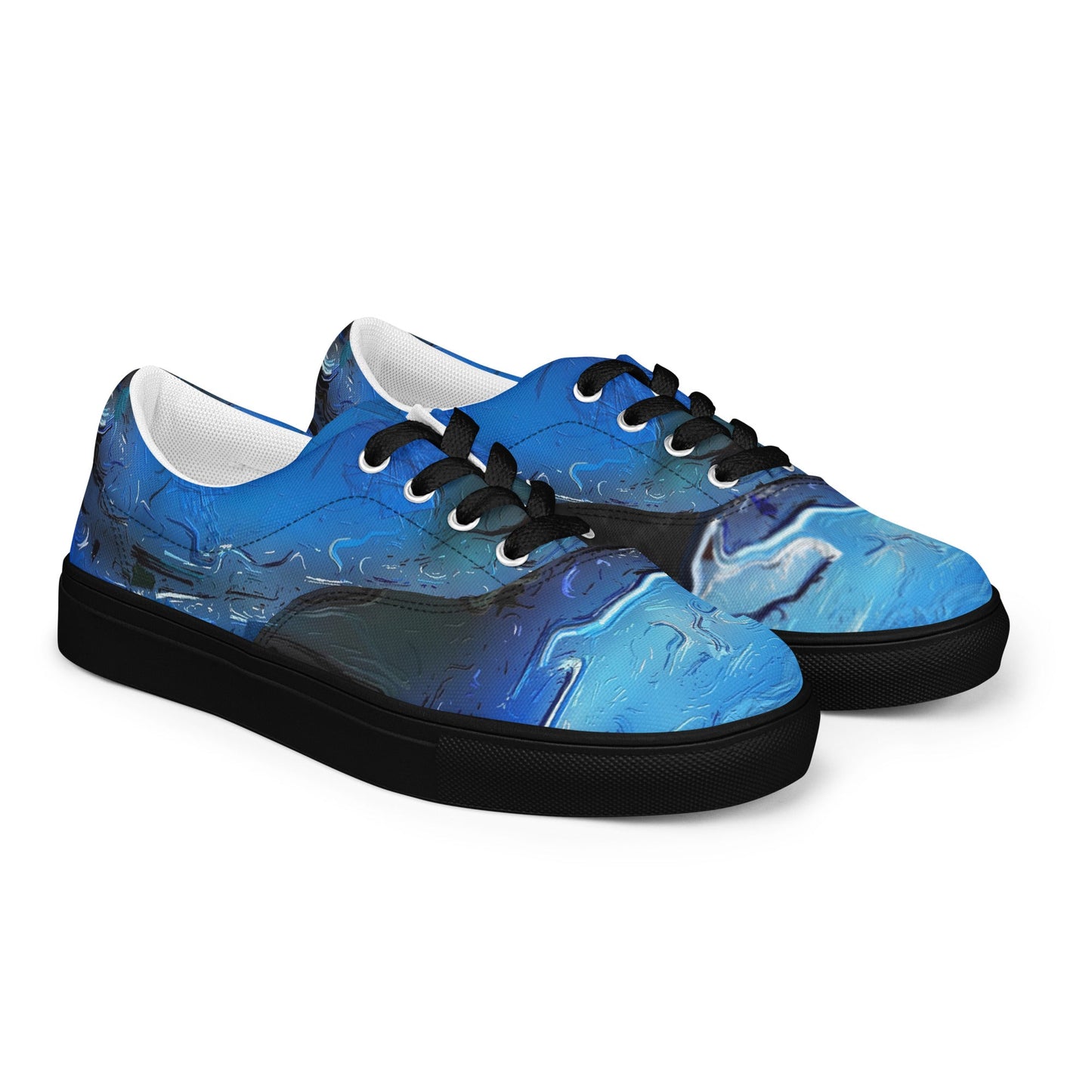 A Drop In The Ocean - Womens Lace-Up Canvas Shoes