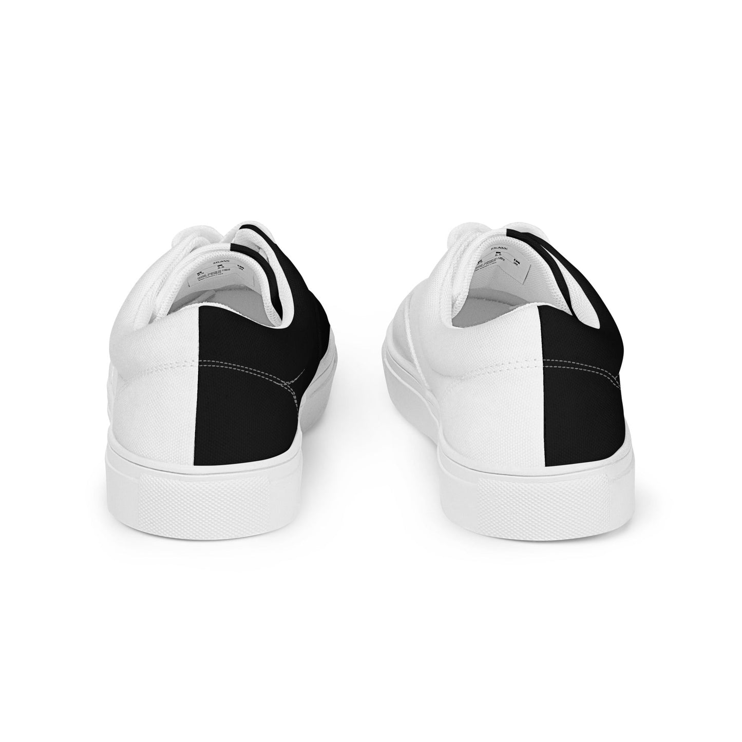 Half Black Half White - Womens Lace-Up Canvas Shoes