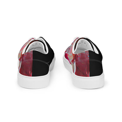 Half Black Half Báijiǔ - Womens Lace-Up Canvas Shoes