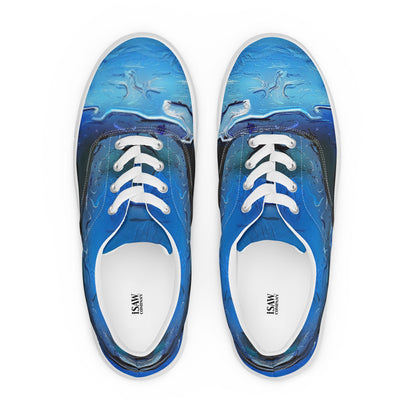 A Drop In The Ocean - Womens Lace-Up Canvas Shoes