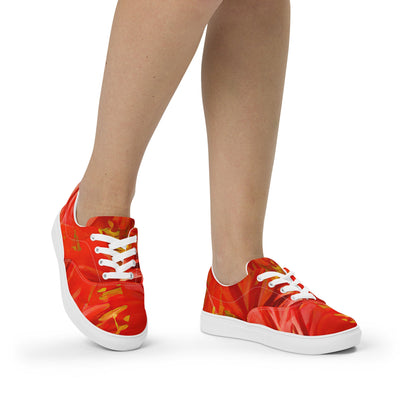 Qízhì - Womens Lace-Up Canvas Shoes