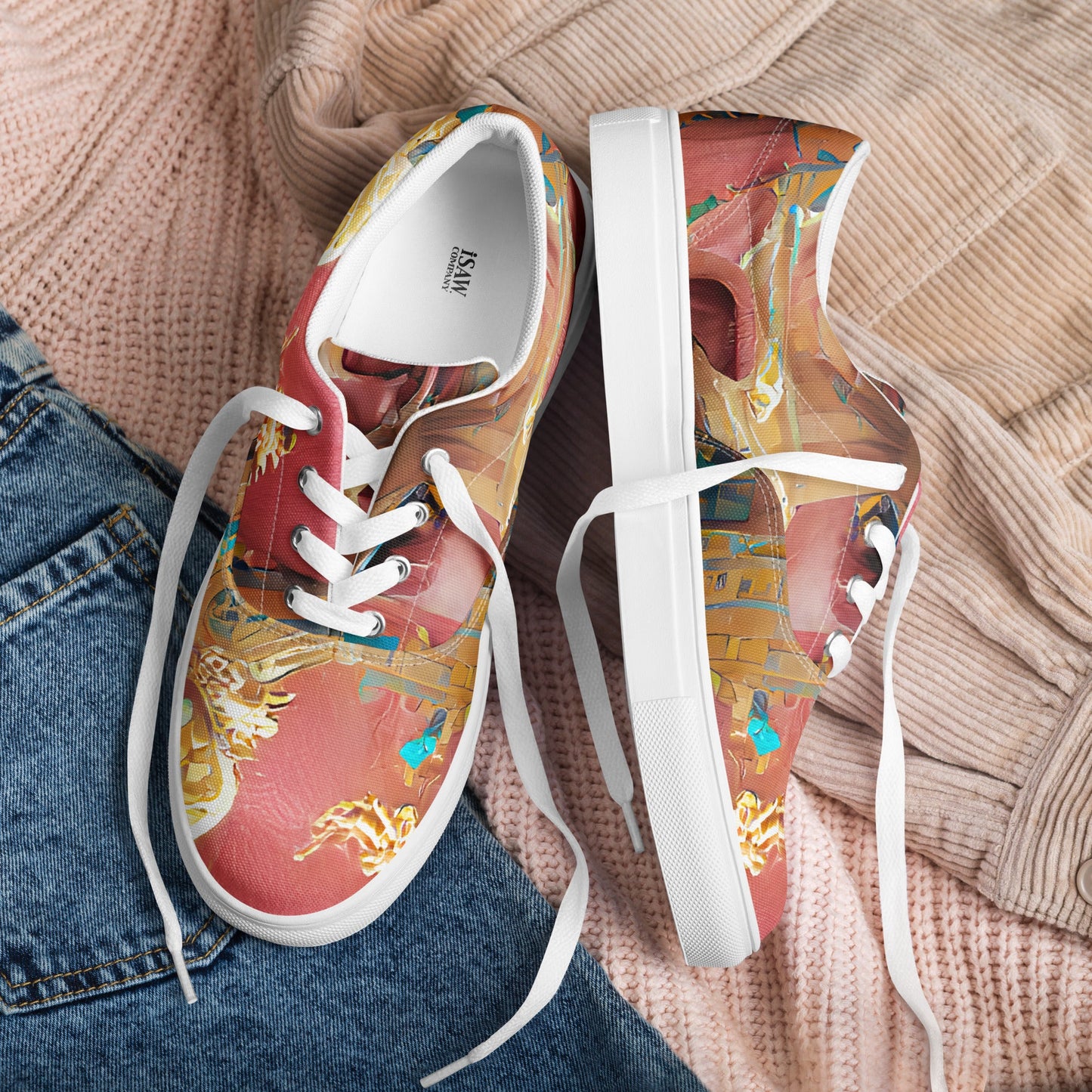 Huángdì - Womens Lace-Up Canvas Shoes