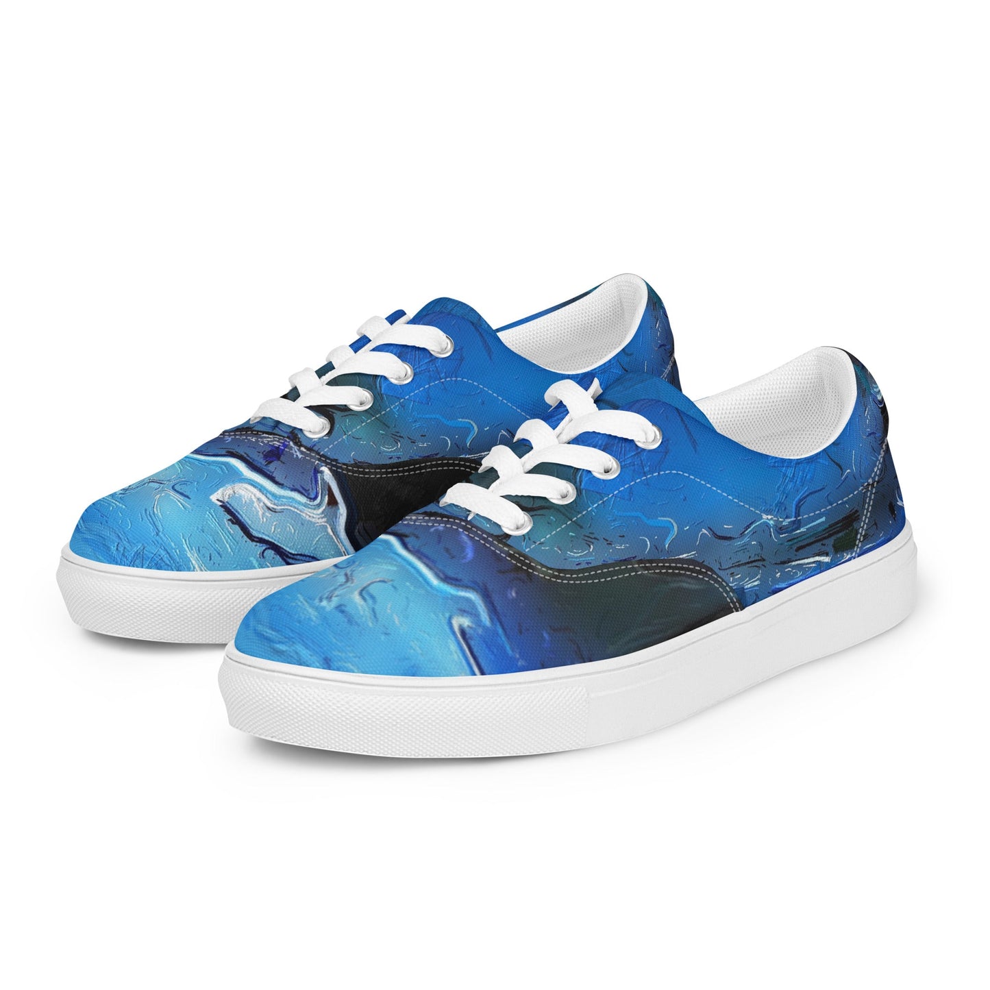 A Drop In The Ocean - Womens Lace-Up Canvas Shoes
