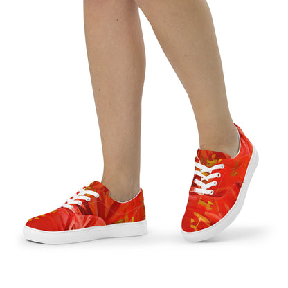 Qízhì - Womens Lace-Up Canvas Shoes