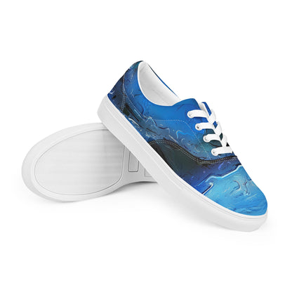 A Drop In The Ocean - Womens Lace-Up Canvas Shoes