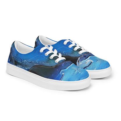 A Drop In The Ocean - Womens Lace-Up Canvas Shoes