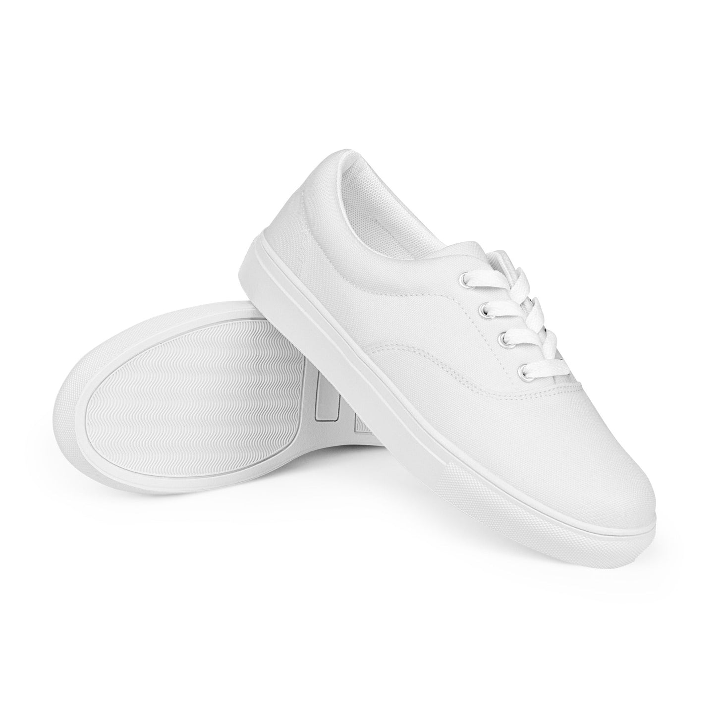 iSAW Womens White Lace-Up Canvas Shoes