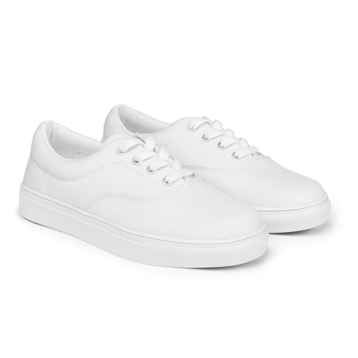 iSAW Womens White Lace-Up Canvas Shoes