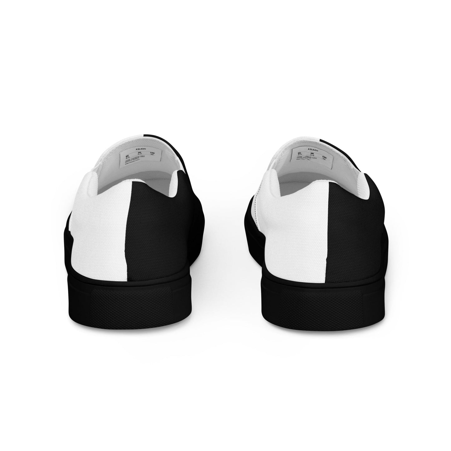 Half Black Half White - Womens Slip-On Canvas Shoes
