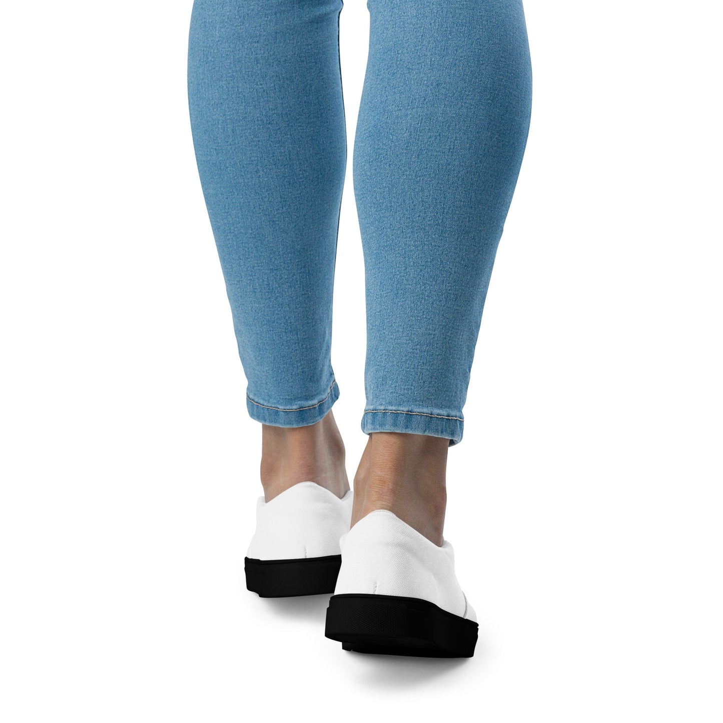 iSAW Womens White Slip-On Canvas Shoes
