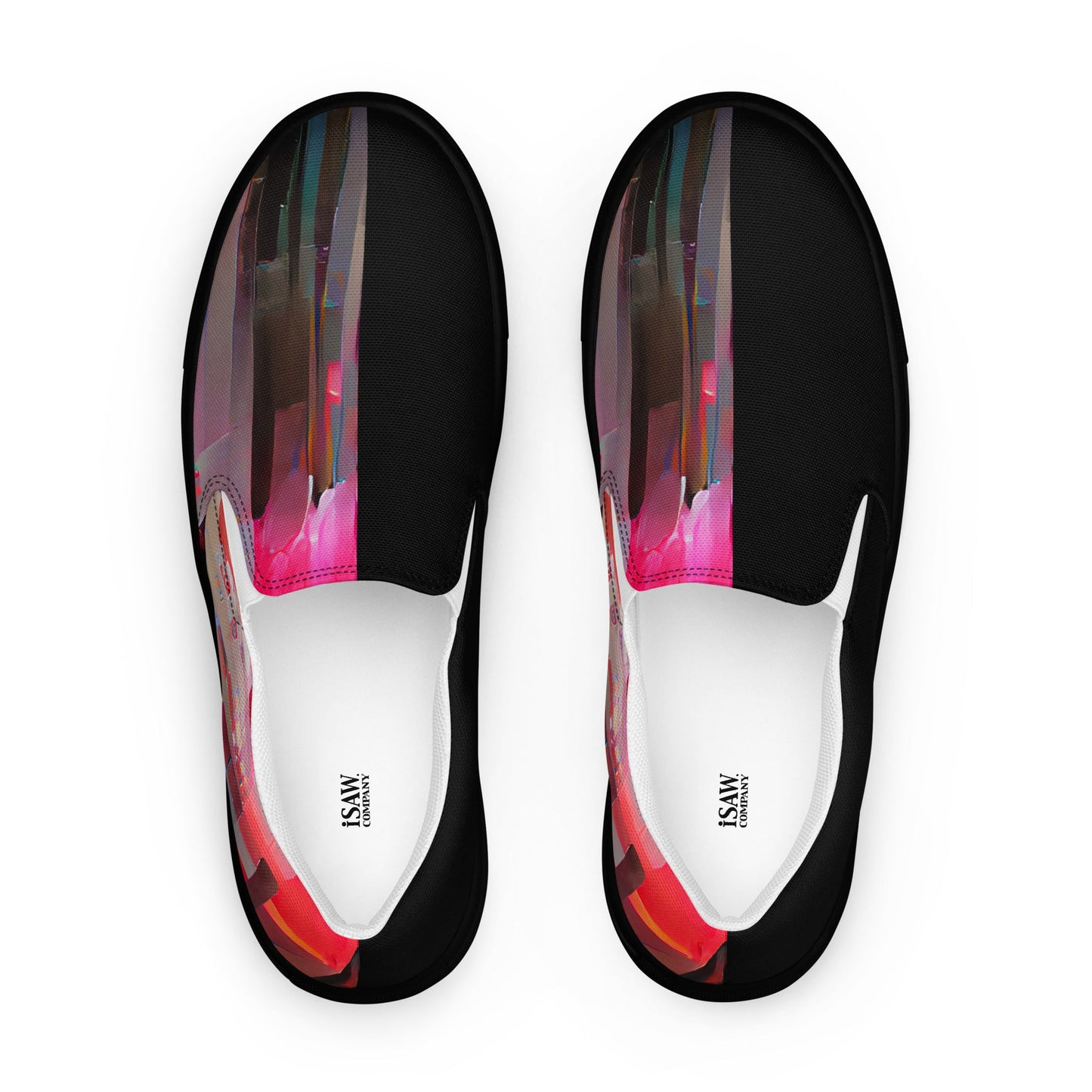 Half Black Half Báijiǔ - Womens Slip-On Canvas Shoes