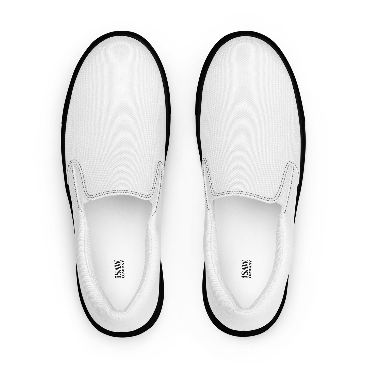 iSAW Womens White Slip-On Canvas Shoes