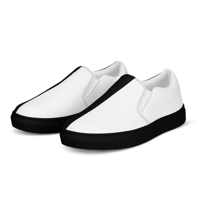 Half Black Half White - Womens Slip-On Canvas Shoes