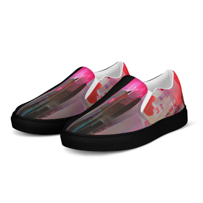 Half Black Half Báijiǔ - Womens Slip-On Canvas Shoes