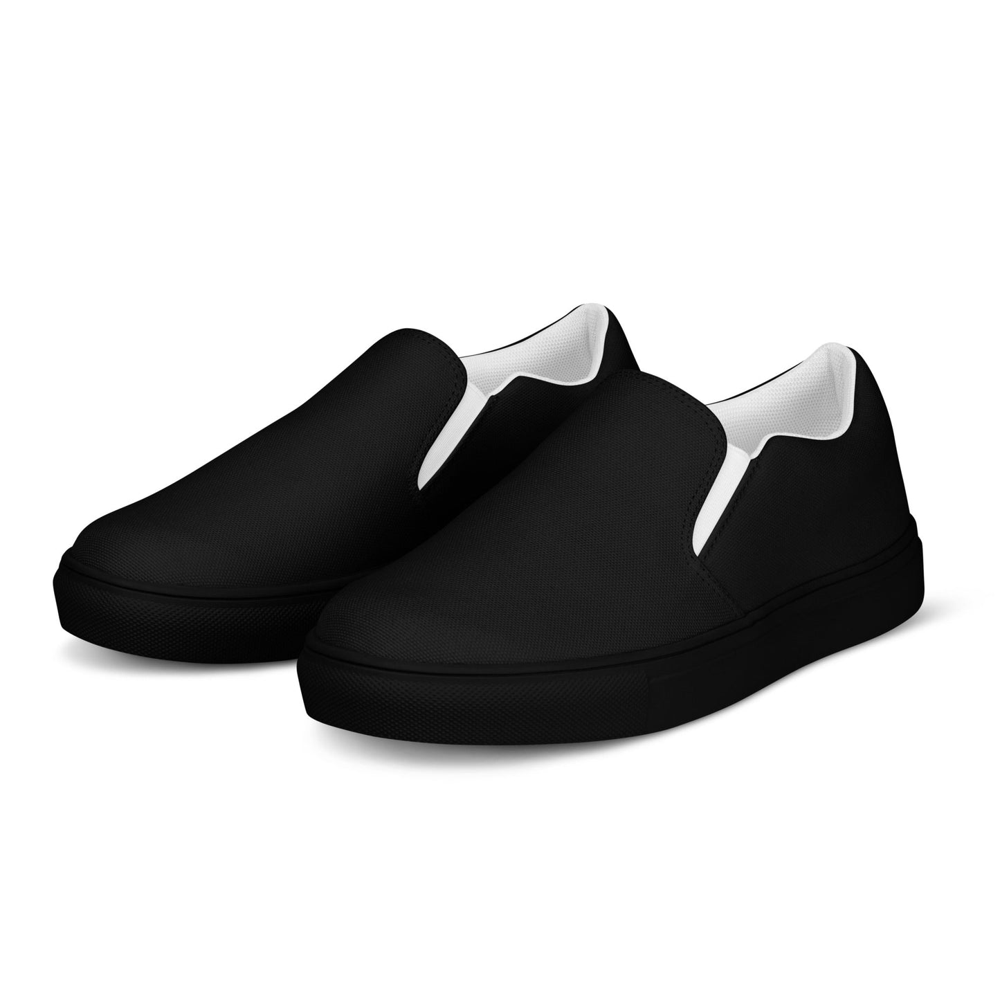 iSAW Womens Black Slip-On Canvas Shoes