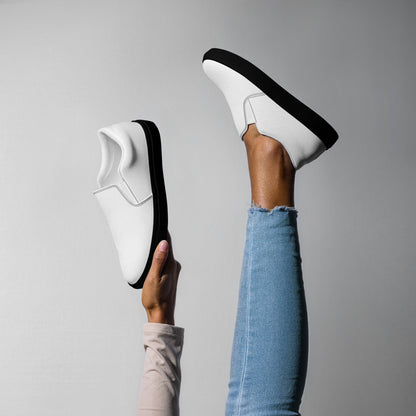 iSAW Womens White Slip-On Canvas Shoes