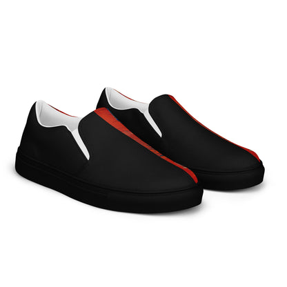 Half Black Half Hónghǎi - Womens Slip-On Canvas Shoes
